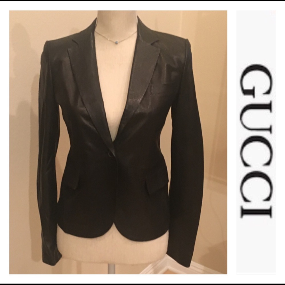 💯Authentic GUCCI Leather Blazer